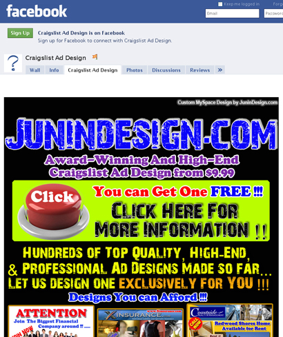 facebook design, facebook designer, facebook landingpage